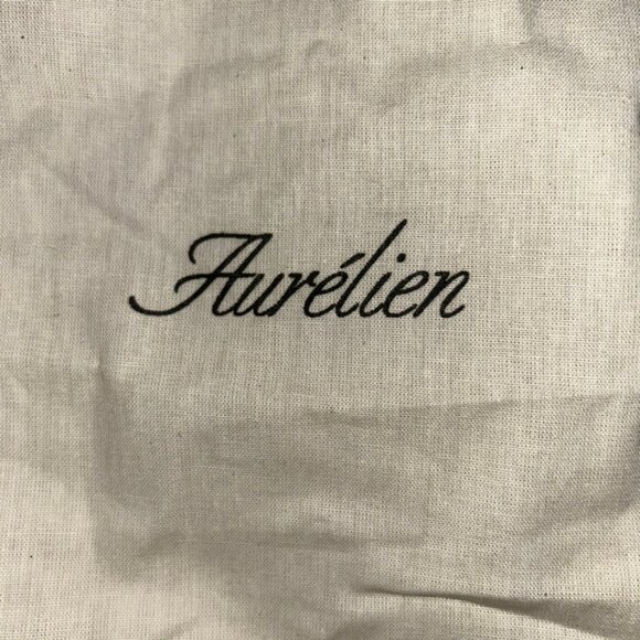 Aurelien cotton brown drawstring designer dust bag 8.5x14" - Picture 2 of 2